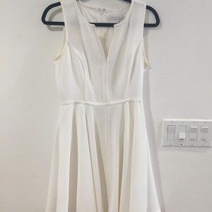 Black Halo white A-line dress